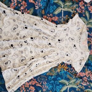 Girls Cat Print Everyday Dress